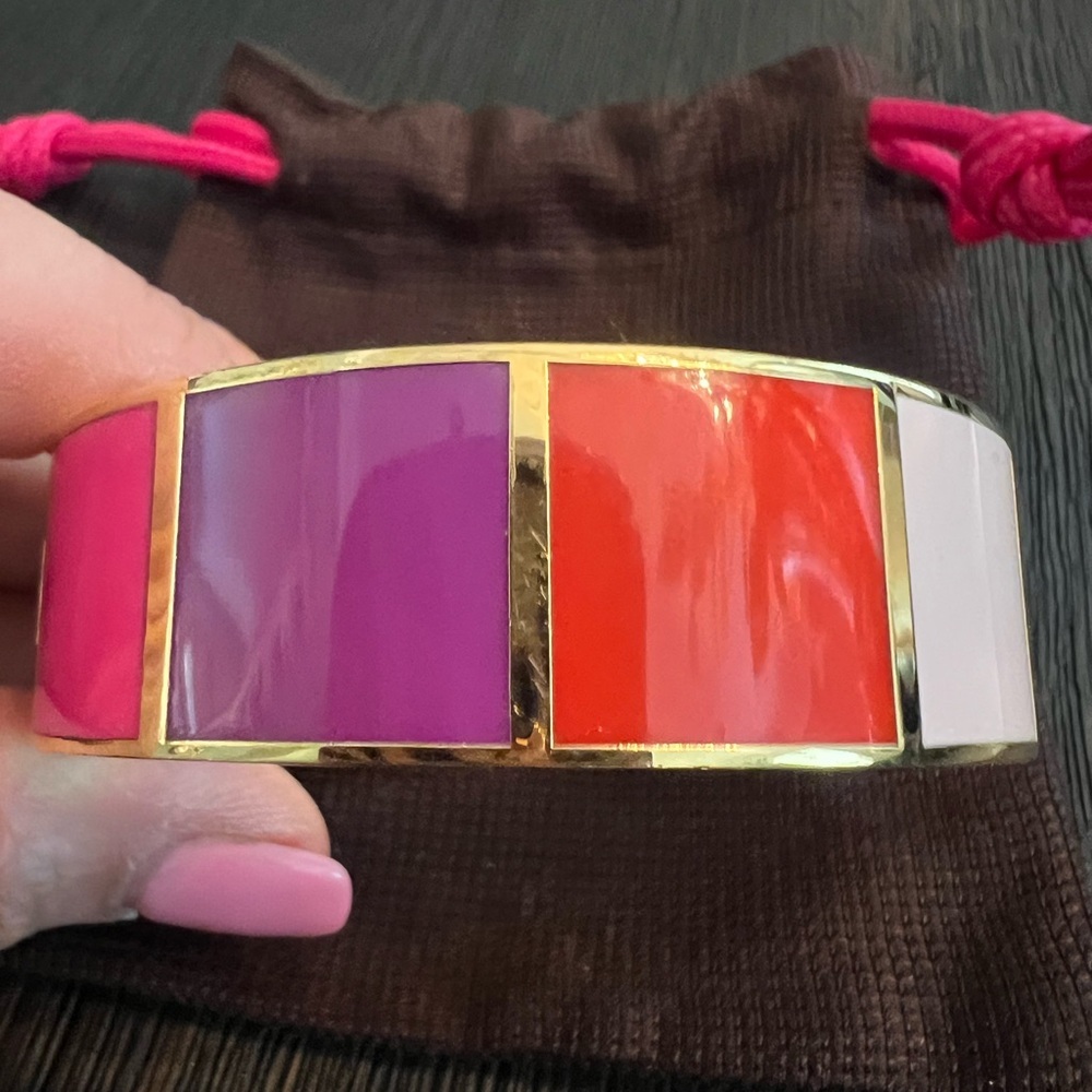 Kate Spade Fancy Meeting You Here Color Block Bracelet Bangle - Picture 9 of 9